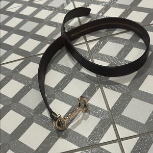 H&M brown  Belt with Gold Buckle